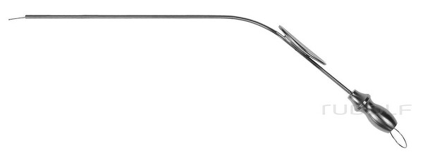 RU 7845-05 / Cannula D'asp. Baron, Ø 1,5 mm, 5 Ch/Fr, (Ll) 70 mm, Foro Di Controllo, Oliva, Con Mandrino