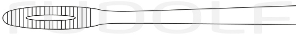 RU 3862-25 / Dressing Forceps Gross-Maier, Straight, Without Ratchet, (L) 25 cm - 10"