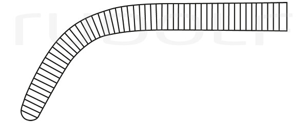 RU 3335-15 / Pinza O'shaugnessy P/Ligaduras, Curva, 15,5 cm