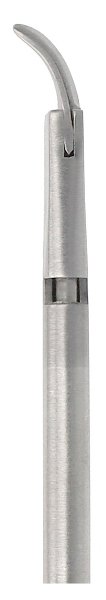RU 7894-60/03 / Bellucci Micro Scissors, Sh/Sh, Curved Left, 8 cm - 3 1/4", Shaft-Ø 2.0 mm
