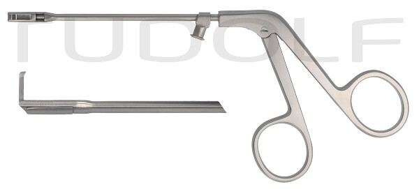 RU 8112-01 / Pinza Sacabocados Del Seno Maxilar Retrocortante Hacia La Derecha 2,5 mm, Lu 10 cm, Con LUER-LOCK