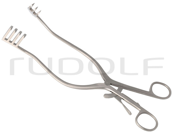 RU 4740-27 / Divaricatore Adson, Acuti 26,5cm, 3x4 Denti