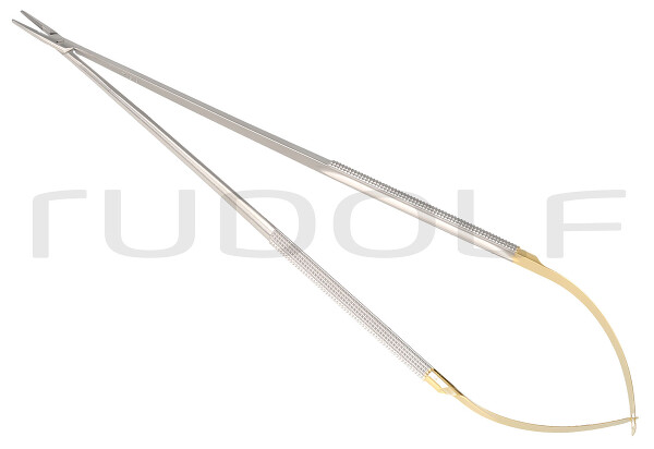 RU 5866-54 / Needle Holder Castroviejo/Barraquer, Str. TC, W/O. Ratchet, 23cm, 9"