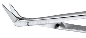 RU 1770-60R / Ciseaux Vasculaires, Boutonnés, 60° Manche Plat, Streamline, 18 cm