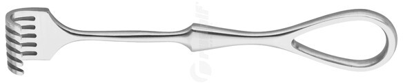 RU 4473-06 / Divaricatore Volkmann, Smusso, 6 Denti 11,5 cm