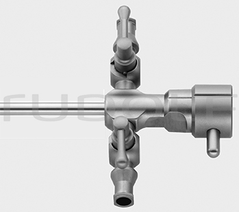 AT040-211 / HIGH-FLOW Arthroskopschaft; mit Festem Spülanschluß; 2 Hähne; Ø6mm
