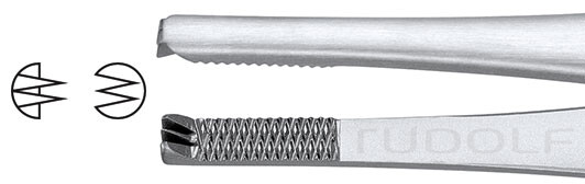 RU 4225-28 / Pinza Chirurgica Ferris-Smith, 2x3D, 18,0 cm