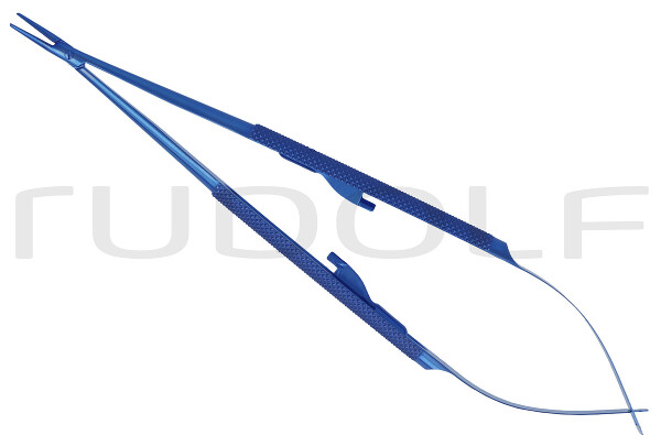 RU 5864-18U / Needle Holder Microgrip, Stand., Round Hdl Str., W. Ratchet, Ti, 18cm, 7"