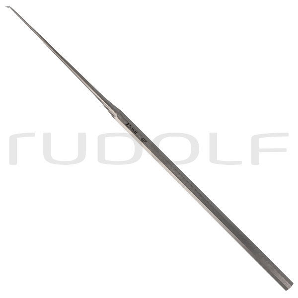RU 7907-04/20 / Ohr-Häkchen Shambaugh, Scharf, Abgewinkelt 45°, 2 mm, 16 cm
