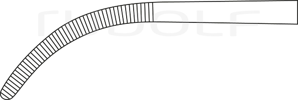 RU 3280-03 / Ligaturklemme Rumel, Gebogen 23,0 cm