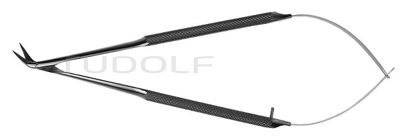 RU 1773-45R / Forbice Vascolare, Ac/Ac, Manico Tondo 45°, Streamline, 18,0 cm
