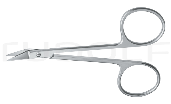RU 2455-10 / Delicate Scissors Graefe, Angled, 10.5 cm - 4 1/4"