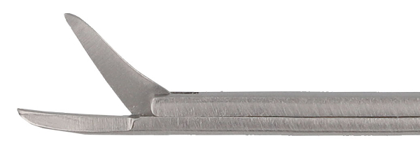 RU 7892-15 / Mikro-Ohrschere Bellucci, Rechts Gebogen, Schaftlänge 8 cm,