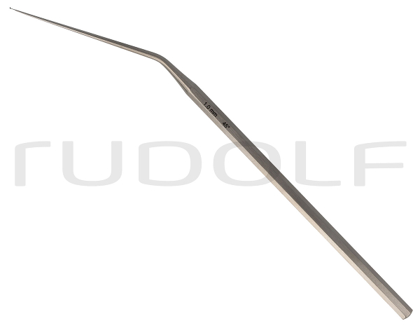 RU 7907-20/10 / Mikro-Häkchen, Scharf, Rechts, Abgewinkelt 45°, 1 mm, 16 cm