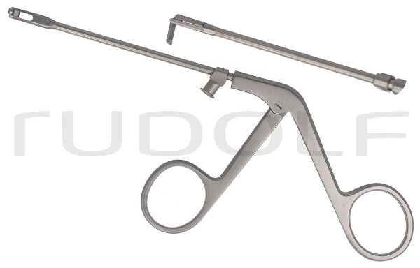 RU 8112-02 / Pinza Sacabocados Del Seno Maxilar Retrocortante Hacia La Izquierda 2,5 mm, Lu 10 cm, Con LUER-LOCK