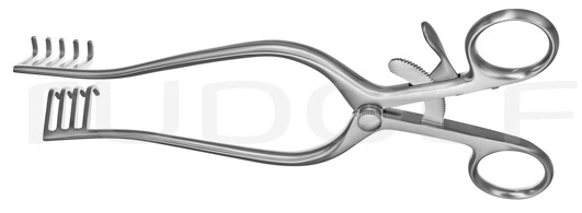 RU 4738-21 / Divaricatore Travers, Smusso, 4x5 Denti 21cm