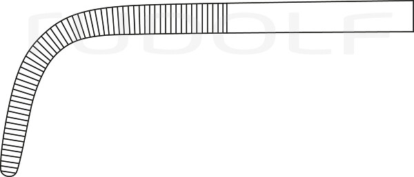 RU 3280-05 / Ligaturklemme Rumel, Gebogen 23,0 cm