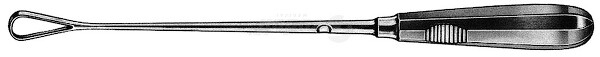 RU 7318-05 / Curetta Uterina Recamier, Malleab., Tagl. 31,0 cm, Fig. 00,5 mm