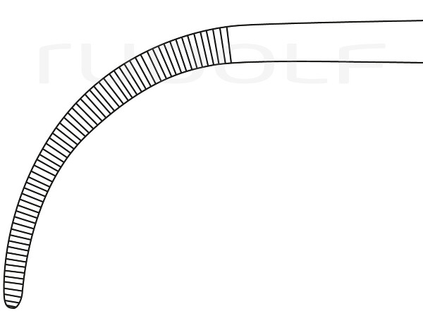 RU 3290-05 / Pinza Overholt-S, Curva En Forma De S, 24 cm