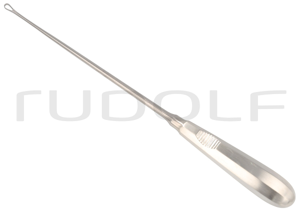 RU 7322-05 / Curette Utérine Recamier, Rigide Tranchante, 31,0 cm, Fig. 00, 5 mm