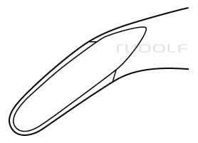 RU 5583-15 / Hohlmeisselzange, Luer 15 cm