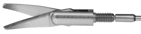 RS000-594 / Inserto Forbice Metzenbaum, Curva A Sin., Biarticolata, Mod. Corto, Dent.,Ø 5mm