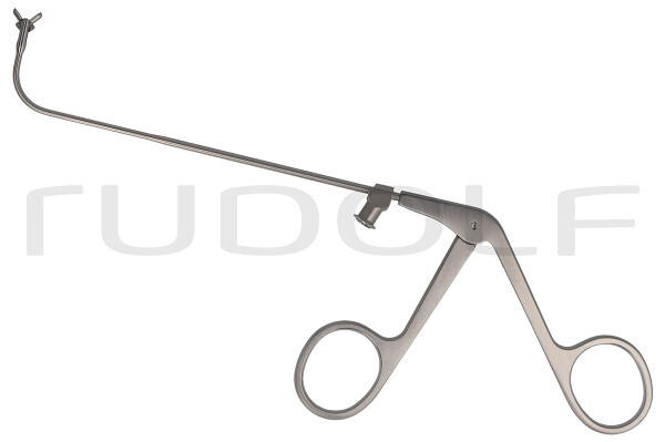 RU 8114-05/03 / Pinza De Doble Cuchara, Corte Vertical Ø 3 mm, 90° Curva Hacia Arriba, 12 cm, Con LUER-LOCK