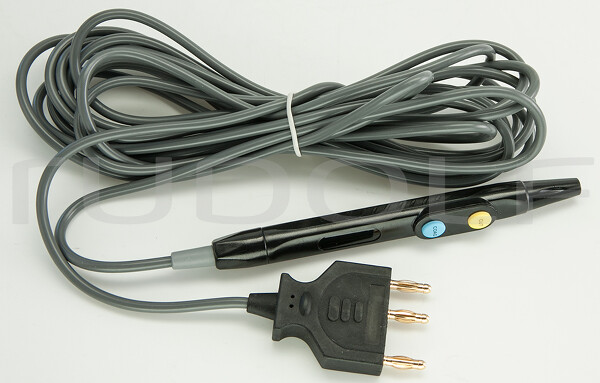 HF410-024 / Poignée HF Pour Électrodes 4 mm Câble 4m, Côté App. International 3 Pol Umax 5 KVP