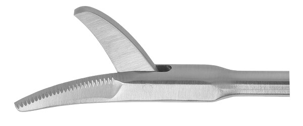 RU 8115-02 / Tijera De Sinuscopia, Dentada, Curva A La Izquierda, 13 cm, Con LUER-LOCK