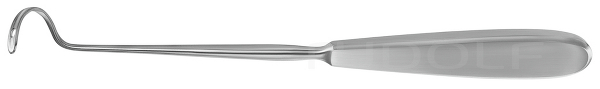 RU 6112-21 / Ago Per Legatura Deschamps, Smusso, Per Mano Sinistra, 21 cm, Curvo A Destra
