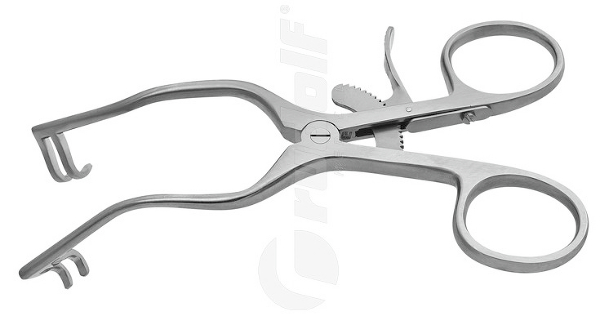 RU 4691-02 / Retractor Plester, Blunt, 2x2 Teeth, Spread 60 mm, 13 cm - 5"