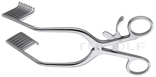 RU 4744-32 / Retractor Miskimom, Blunt, 7x7 Teeth, (L) 22 cm - 9"