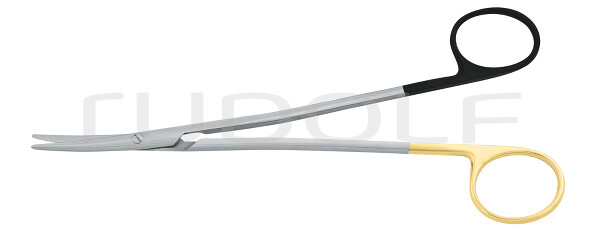 RU 1334-18RS / Forbice Metzenbaum, Curva,, Tc,Dent. 18,0 cm