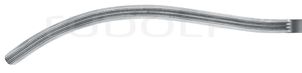 RU 6553-25 / Pinza Intestinale Kocher-Atrauma, Curva 25cm
