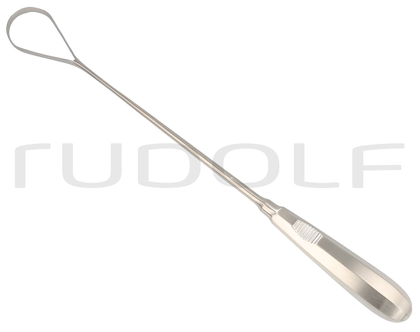 RU 7318-35 / Curette Utérine Recamier, Malléable Tranchante, 34,0 cm, Fig. 15, 35 mm