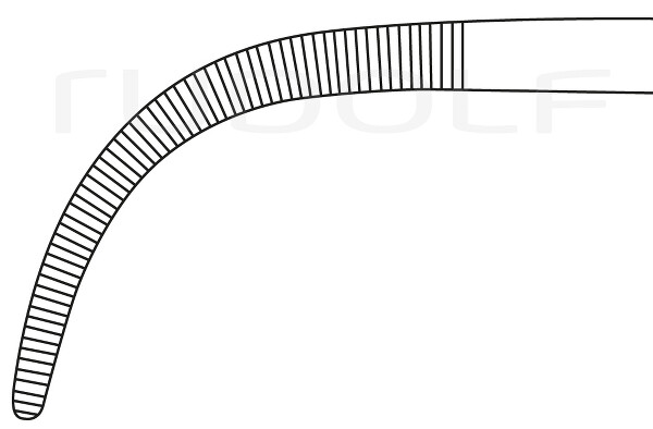 RU 3290-04 / Ligaturklemme Overholt-S, S-GEB. 21,5 cm