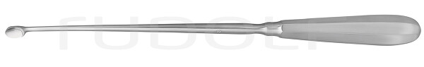 RU 7280-03 / Cucchiaio Uterino Schröder, Fig. 3 Tagliente, Rigido, 30cm