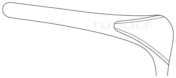 RU 8012-76 / Nasenspekulum Killian, Figur 3, 75 mm, Hgienischer Schluss, 14 cm