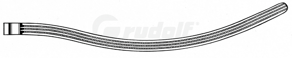 RU 6553-28 / Pinza Intestinale Kocher-Atrauma, Curva 28cm
