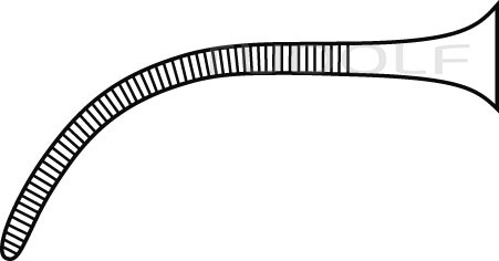 RU 3935-21 / Pinza Bulldog Diethrich, Curva 5,4 cm, 20 mm