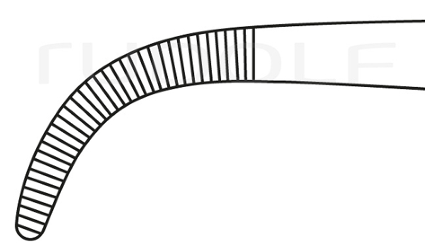 RU 3290-01 / Ligature Fcps Overholt-S, S-CVD. 18,5 cm, 7,25"