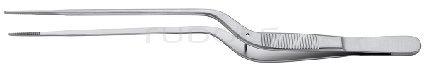 RU 4071-59 / Dressing Forceps, Gerald, Bayo, Curved 19 cm - 7 1/2"