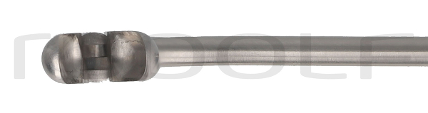 RU 8114-02 / Doppellöffel Zange, Vertikal Öffnend, Ø 4 mm, 110° N. Oben Geb., (Nl) 8 cm, mit LUER-LOCK