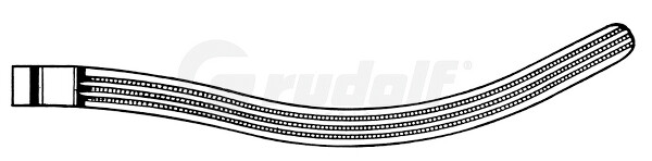 RU 6553-22 / Kocher Atrauma Intestinal Clamp, Curved, (L) 22 cm - 8 3/4"