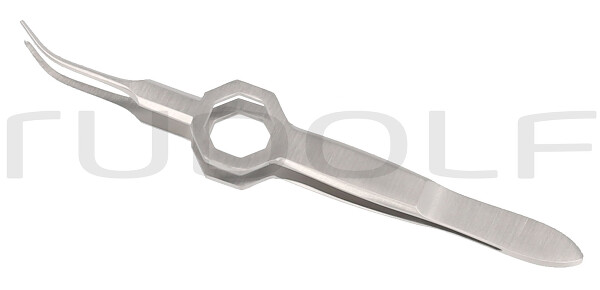RU 9879-08 / Pinza Per Congiuntiva Foerster, 1x2Denti Curva, 8,5cm