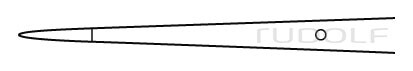 RU 4068-19 / Micropinza, Recta, 19 cm Con Terminal De Sutura De 6 x 0,8 mm