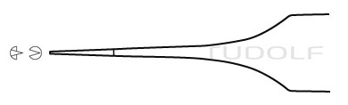 RU 4242-01 / Suture Tying Fcps. Micro, Str., 1x2 T. 9,5mm
, 3 3/4", 0,2mm
