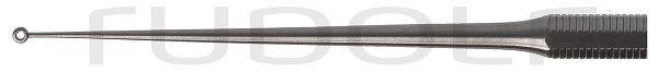 RU 7900-30 / Curette Buck, Figure 000,Straight, Blunt, I Ø 0.75 mm, O Ø 1.8 mm, 14.5 cm - 5 3/4"