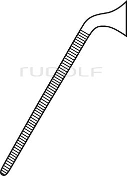 RU 3935-16 / Pinza Bulldog Diethrich, Angolata 5,0 cm, 16 mm