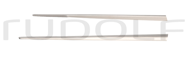 RU 7864-30 / Ear Dressing Forceps Jansen/Grünwald, Bayonet-Shaped, 1.2 mm, 21 cm - 8 1/4"